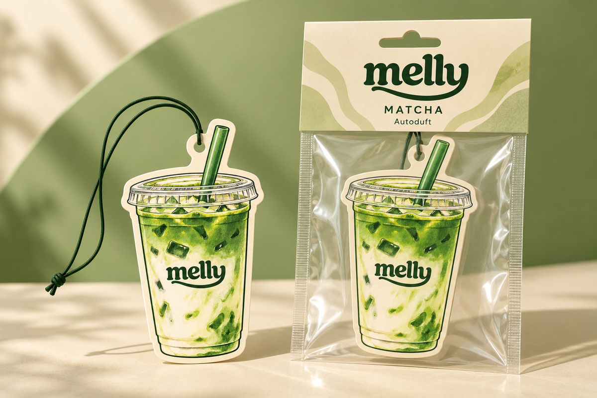 melly Matcha Latte – Produkt- und Verpackungsentwurf